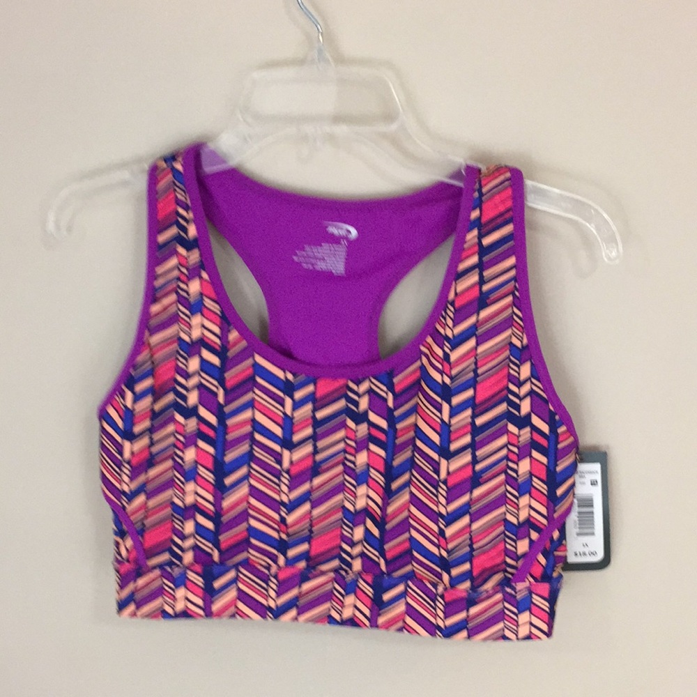 MTA Sport  Purple Padded Racerback Bra Size 1X NWOT.